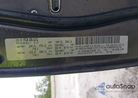 2018 Dodge Journey Se z USA, uszkodzony, nr VIN 3C4PDCAB5JT242307